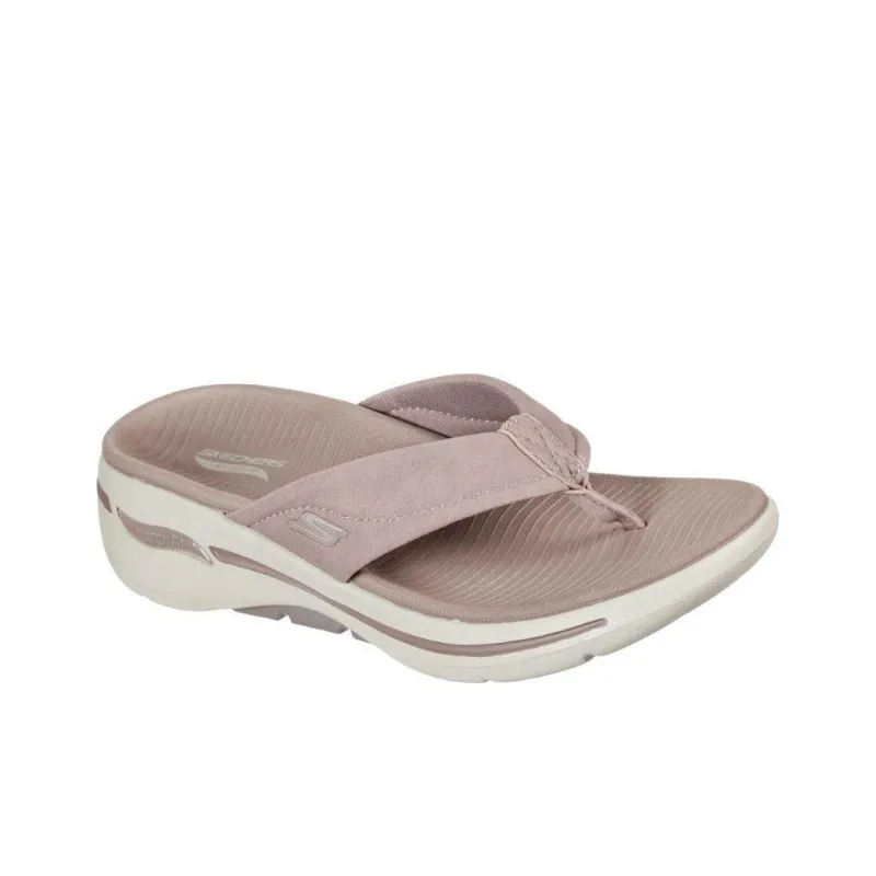 Skechers Go Walk Arch Fit Astound Slide Slippers Women's Light Brown-2