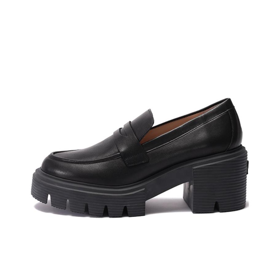 Chunky heel loafers 90s best sale