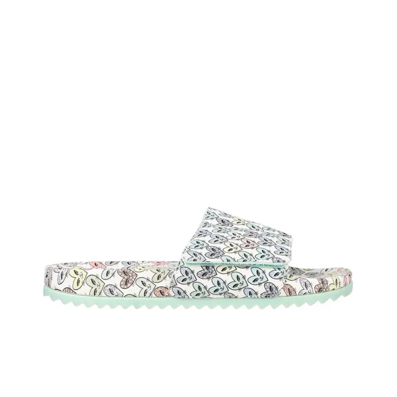 Skechers Bob's Slide Slippers Women's White/Green/Multicolor-1