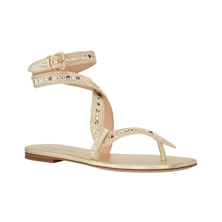 DIOR Poison-D Stylish Sandals Women's Gold-1