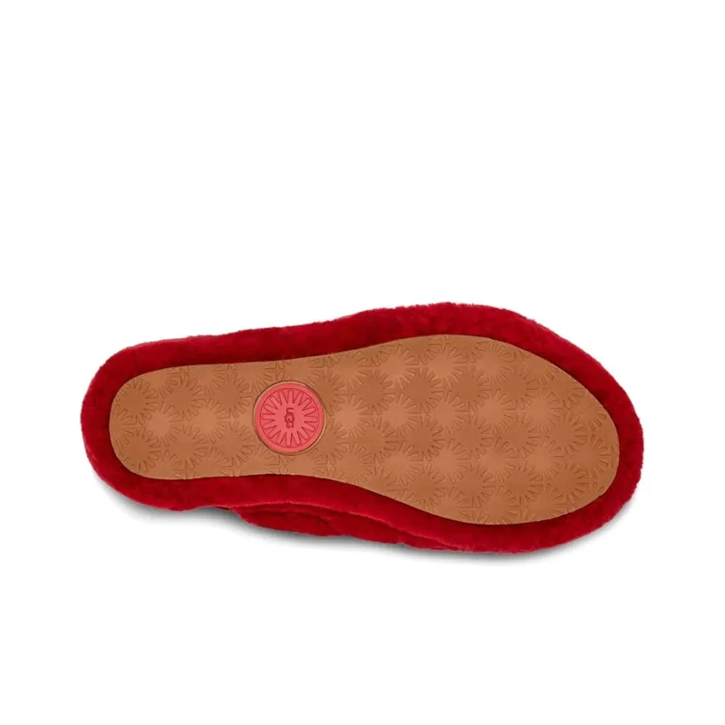 UGG Fluff Yeah Slide Ribbon Red Women's-5