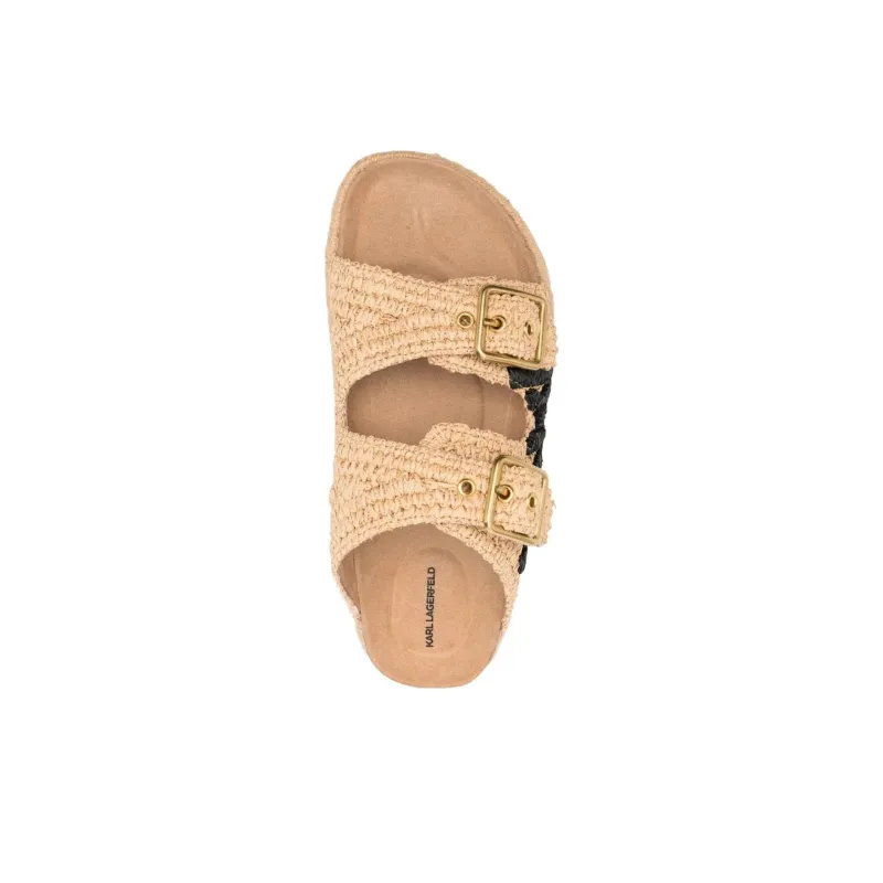 KARL LAGERFELD Slide Slippers Women's Beige-4