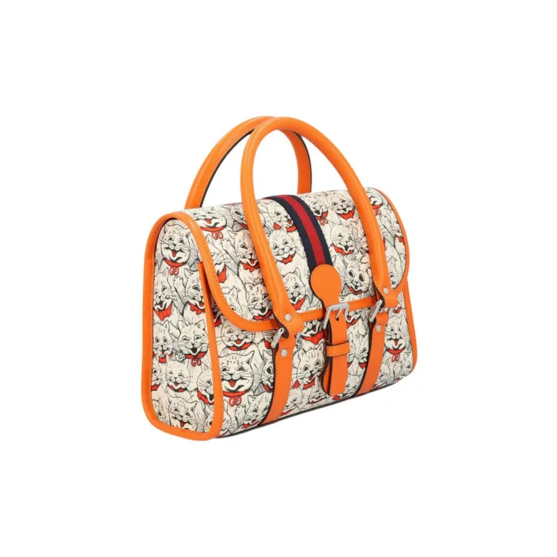 GUCCI Canvas With Leather Portable Kids' Bag Regular Kids' Multicolor-1
