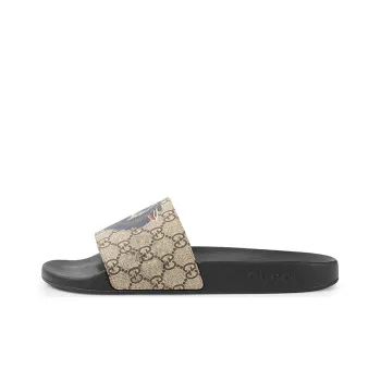 GUCCI GG Supreme Slides With Wolf