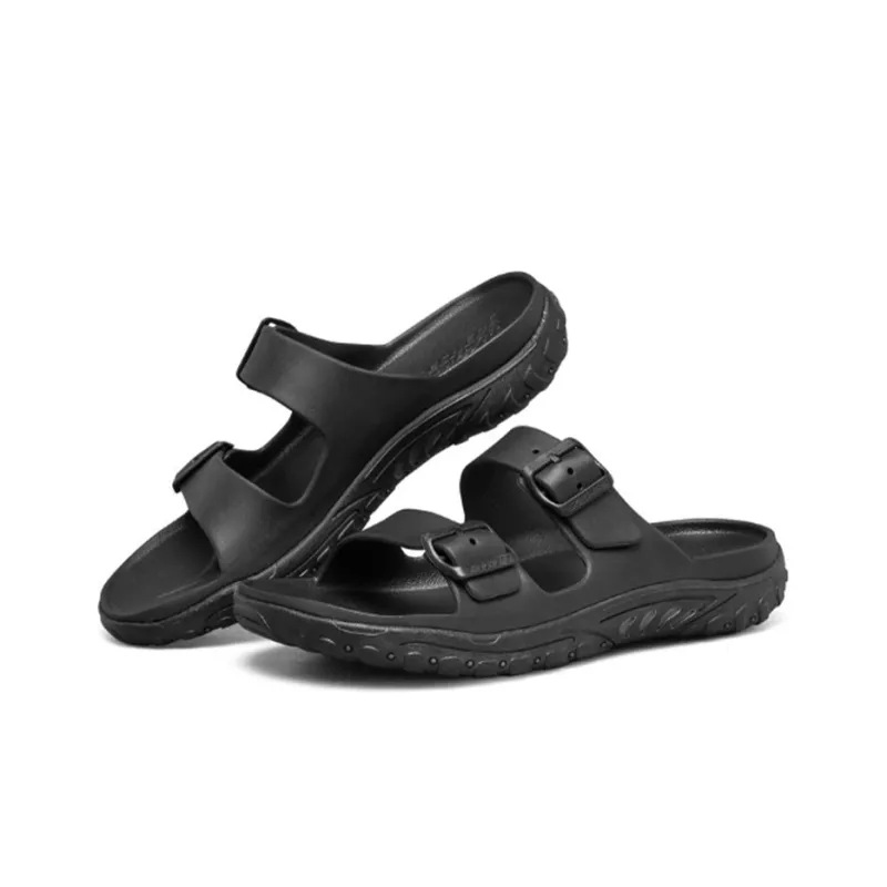 Skechers Reggae Casual Black Slippers-2