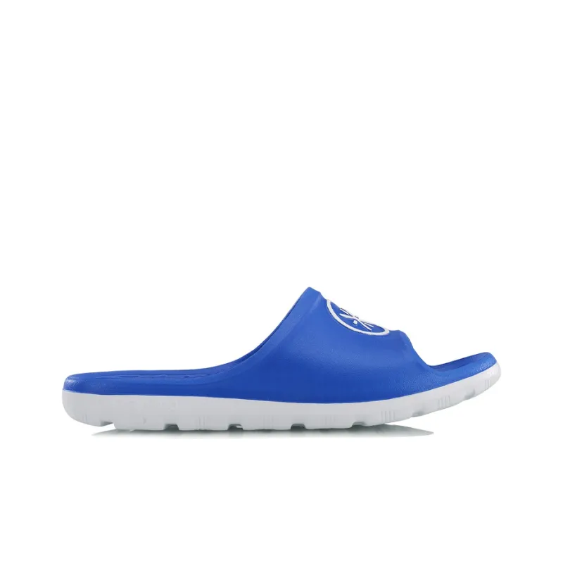 LiNing Rubber Sole EVA Quiet Slide Slippers Men's Blue-1
