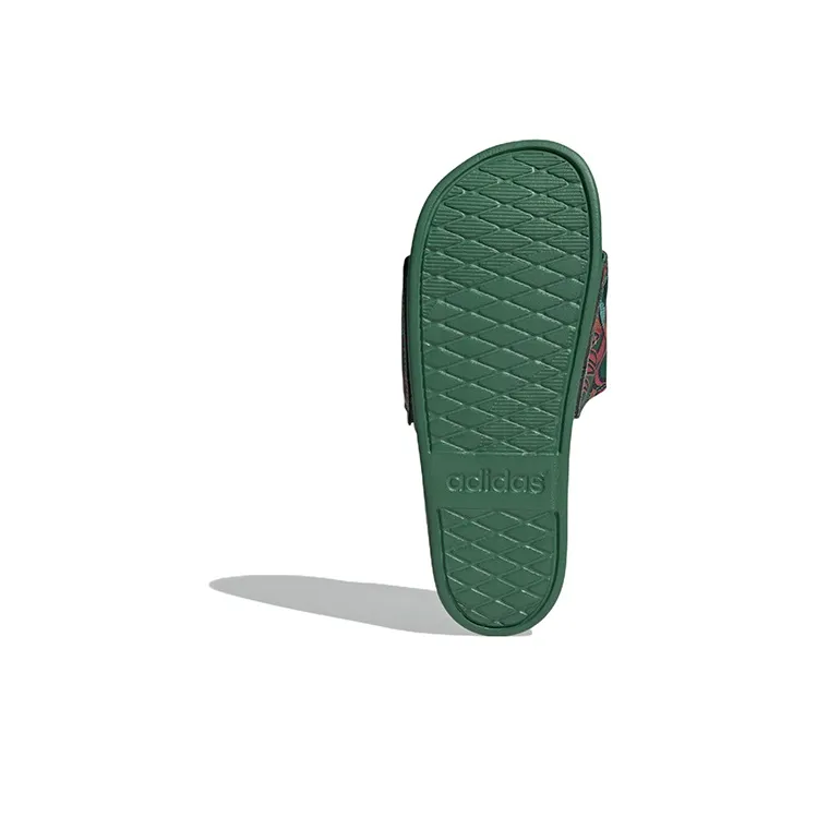 Adidas Adilette Comfort Slide 'Floral Bold Green' Women's-5
