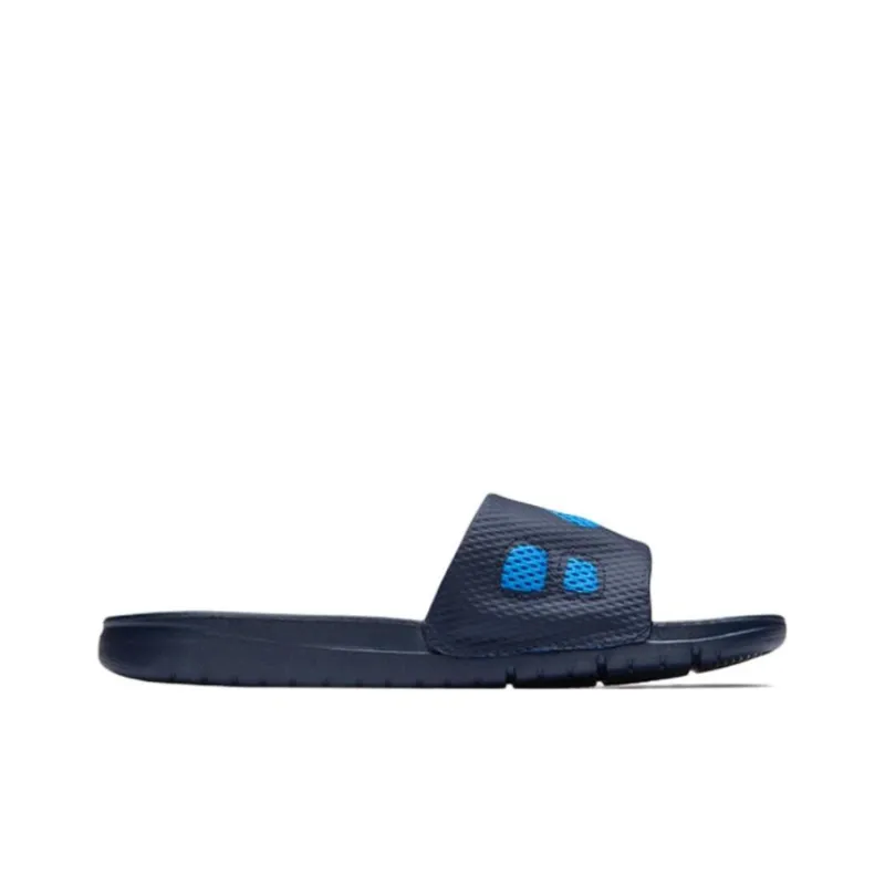 Nike Benassi Solarsoft Slide Sports Slippers Black Blue-1