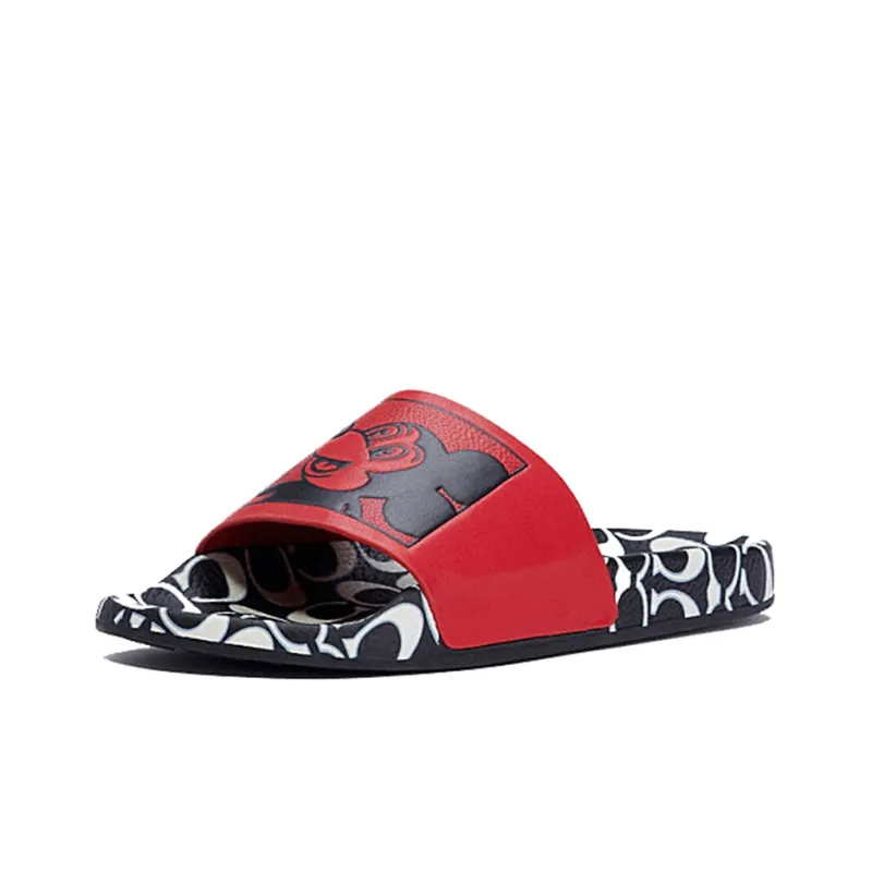 COACH Slide Slippers Women's Red/Black-2