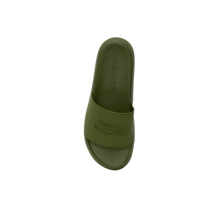 Alexander McQueen Pool Slide Forest Green-4