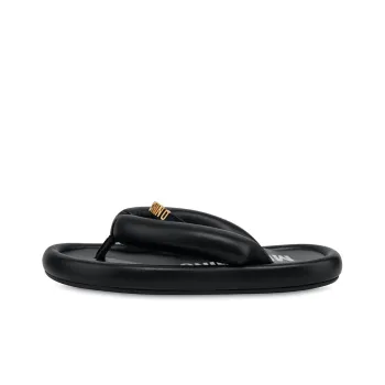 MOSCHINO Rubber Sole Abrasion Resistant Flip Flops Women's Black