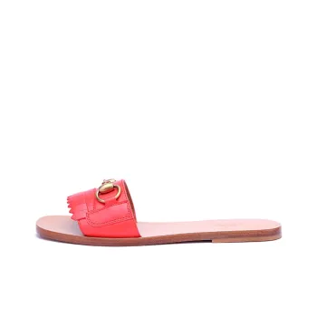 GUCCI Horsebit Accent Stylish Sandals Women's Red