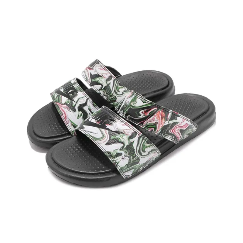 Nike Benassi Duo Ultra Slide 'Black Green Pink' Women's-3