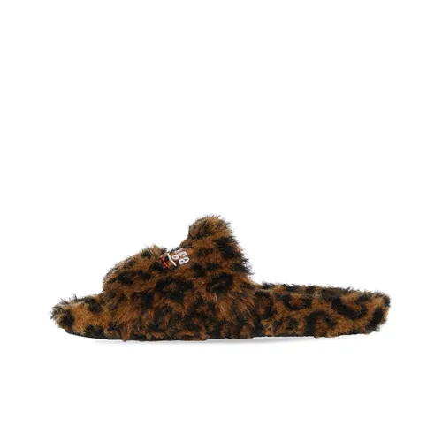 Balenciaga Women's Furry Slides 'Leopard'