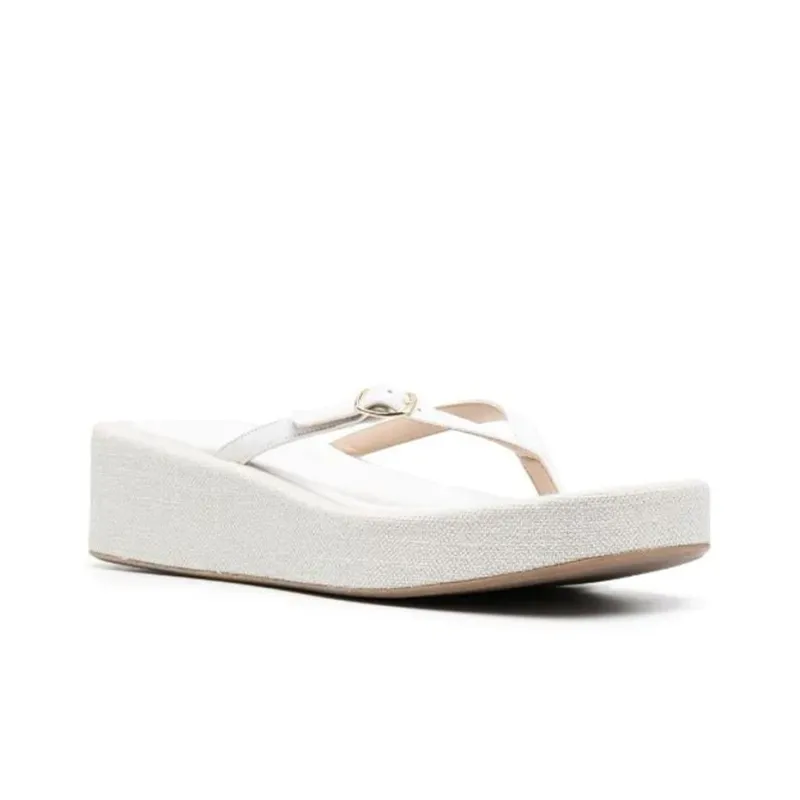 Jacquemus Rubber Sole Flip Flops Women's White-2