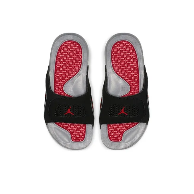 Jordan Hydro 4 Retro Slide GS 'Black Cement Grey'-3
