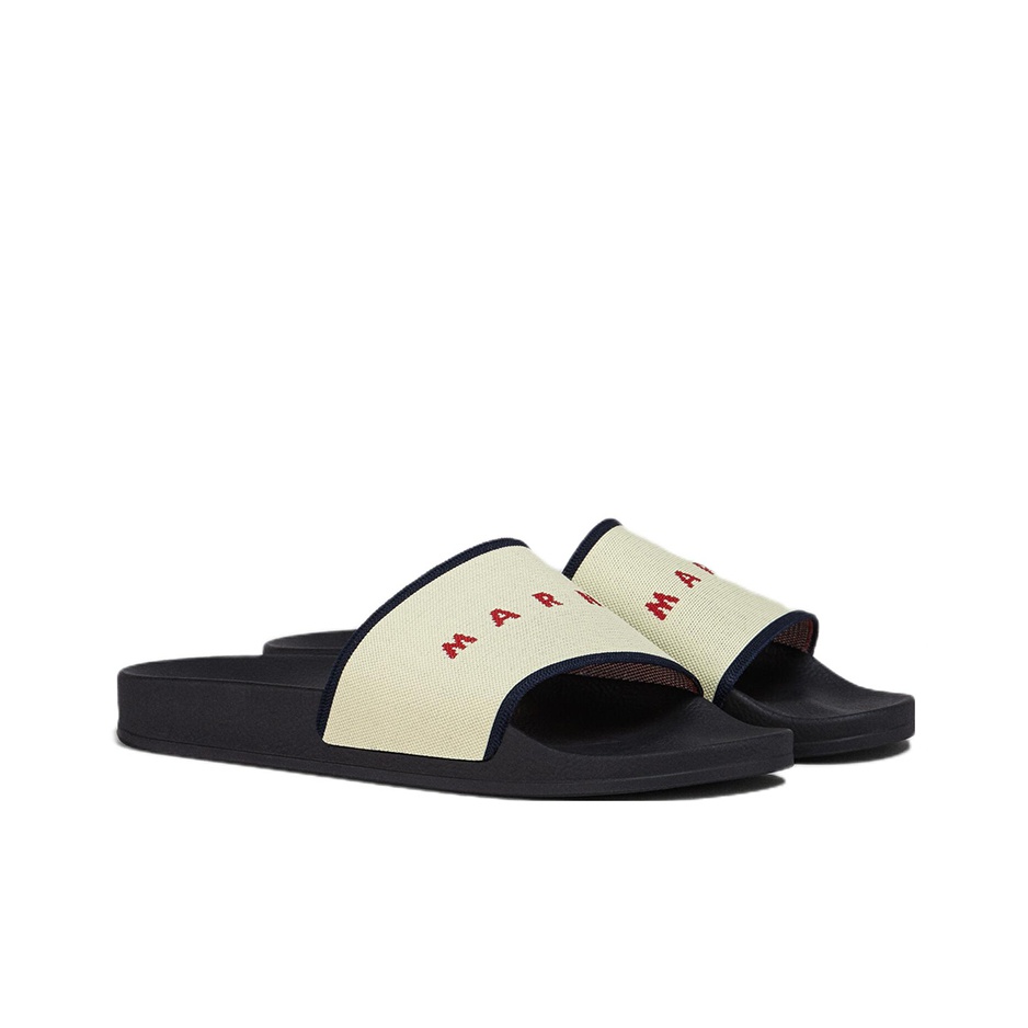 関税送料込♪MARINI/LOGO JACQUARD SLIDE MARNI Jacquard-logo Slides Original Shoe Box Included US M