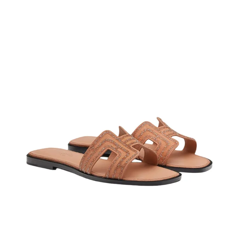 HERMES Oran Stylish Sandals Women's Nude-2