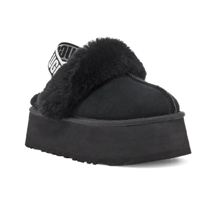 UGG Funkette Slipper Black Women's-2