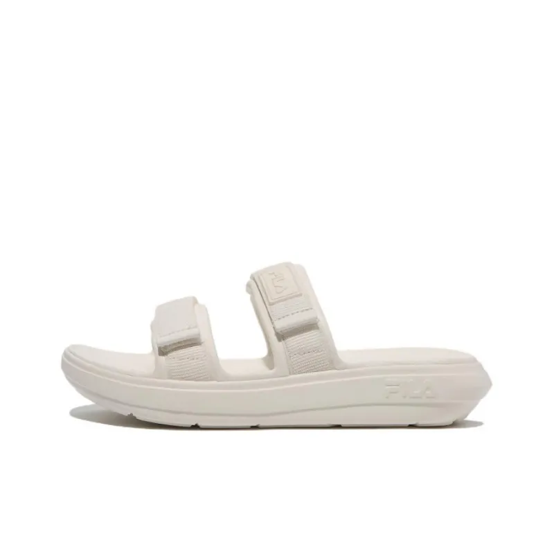 FILA Fong Sandals Rubber Sole Slide Slippers Unisex Beige-0