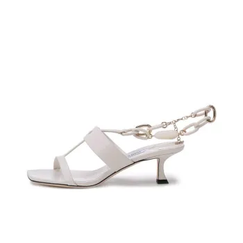 Jimmy Choo One Strap Sandals Women's Milk White