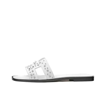 HERMES Oran Stylish Sandals Women's White