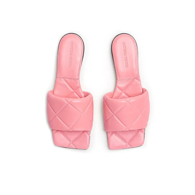 Bottega Veneta Lido Flat Sandal Pink Women's-2
