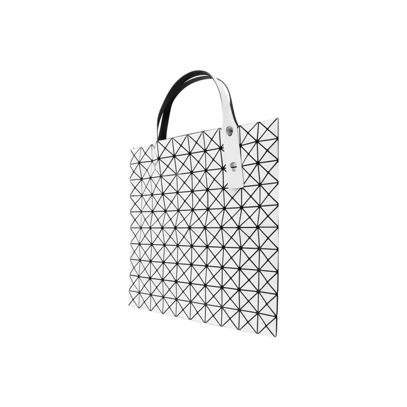 ISSEY MIYAKE Prism Polyurethane Laptop Bag, Tote Bag, Shopping Bag, Shoulder Bag, Handbag Large Size Unisex White-1