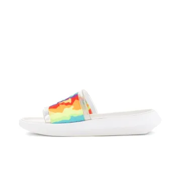 UGG Slide Cali Collage Outdoor Flat Heel Sandals Rainbow Stripe Women's