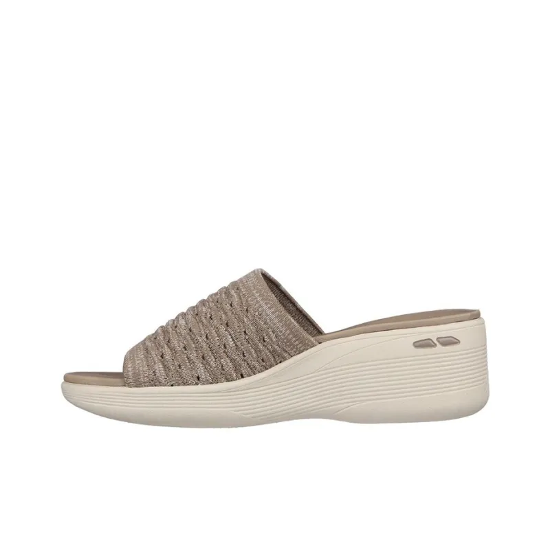 Skechers Pier Lite Slip-Resistant Slide Slippers Women's Taupe-0