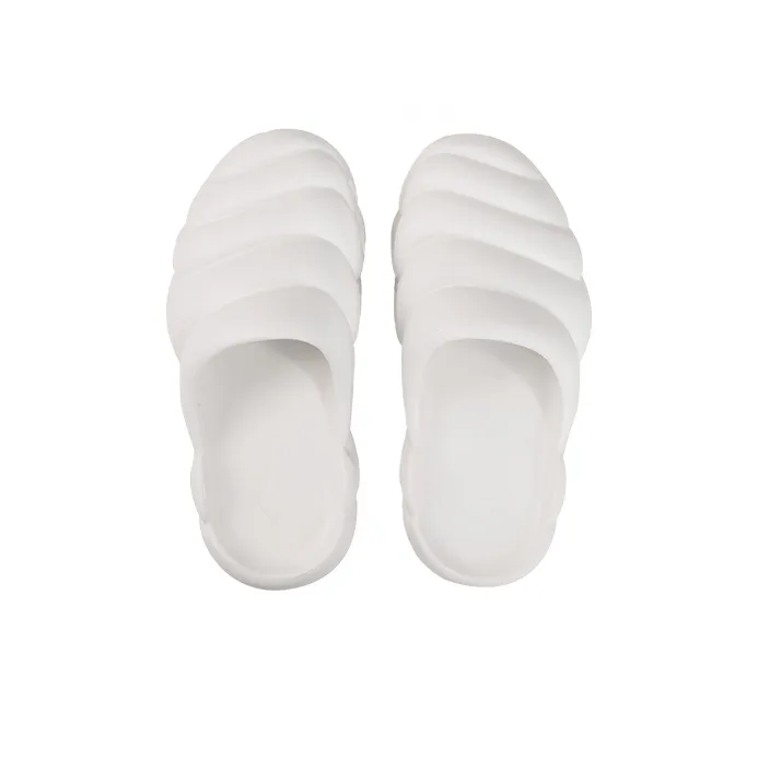 GOTO Quiet Slide Slippers Unisex Iridescent White-3