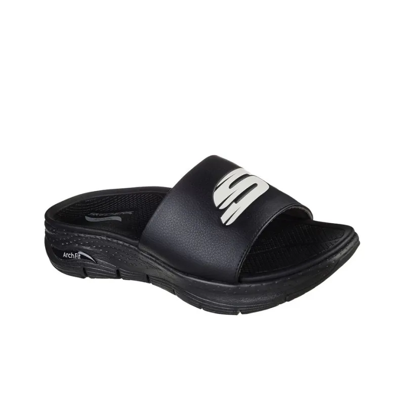 Skechers Arch Fit Series Slide Slippers Men Black/White-2