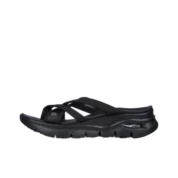 Skechers Arch Fit Rubber Sole Slip-Resistant Slide Slippers Women's Black