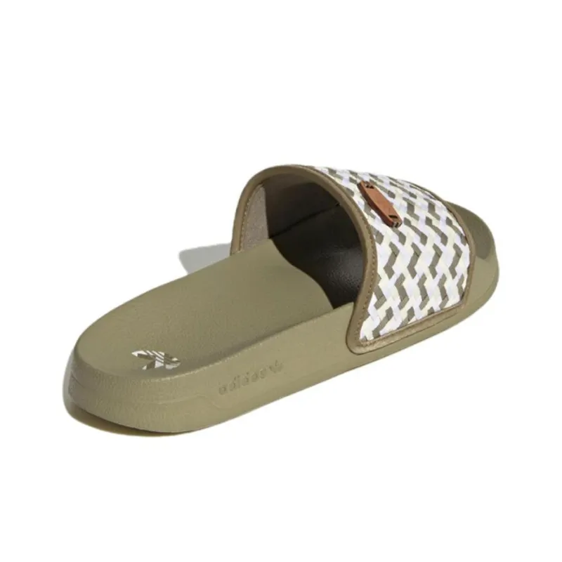 Adidas Originals Adilette Lite Slides 'Olive Strata White' Women's-3