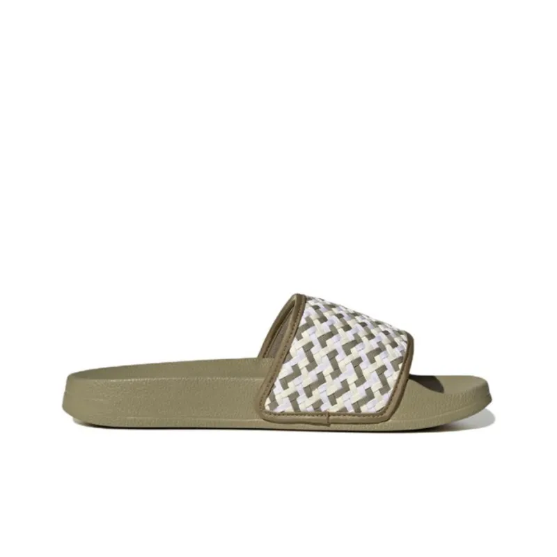 Adidas Originals Adilette Lite Slides 'Olive Strata White' Women's-1