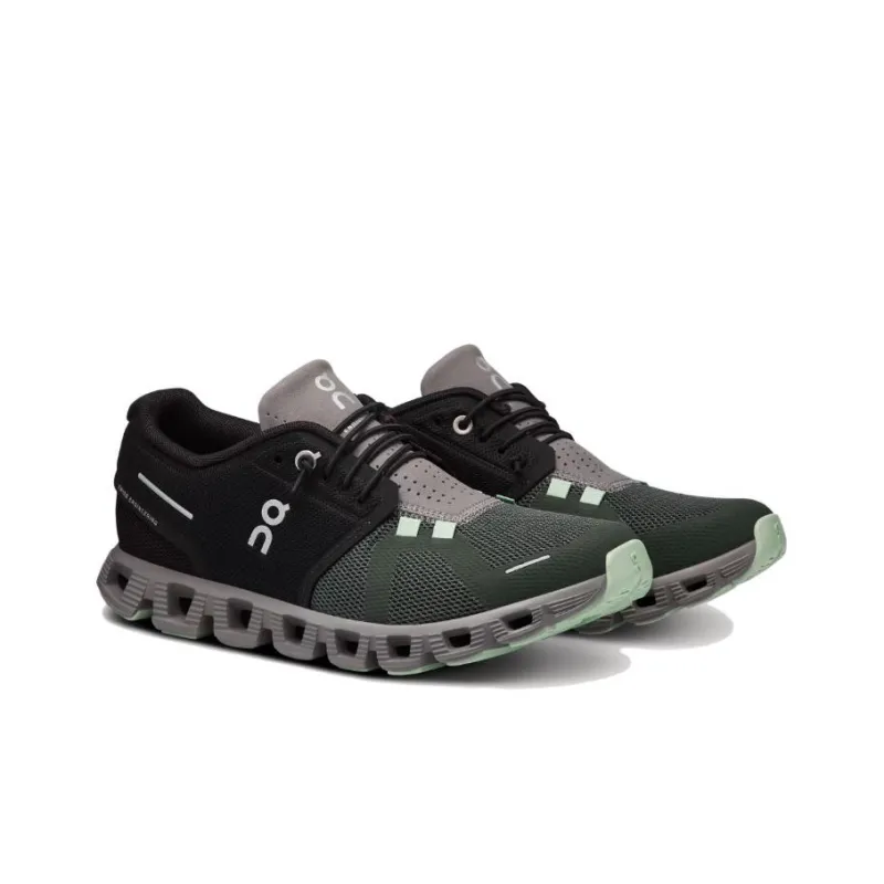 On Running Cloud 5 Black Lead Women's-2