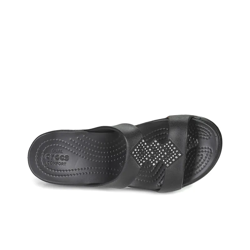 Crocs Monterey Slide Slippers Women's Black-2