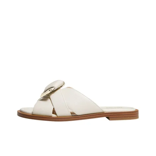 MICHAEL KORS MK Addison Slide Slippers Women's Light Cream