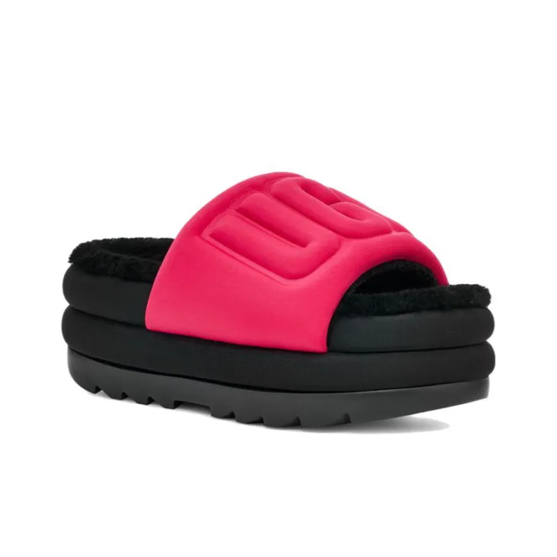 UGG Maxi Graphic Slide Radish Black Women's-2