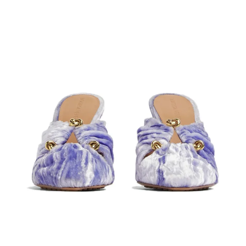 Bottega Veneta Stretch Closed Toe Slippers Women's Purple-2