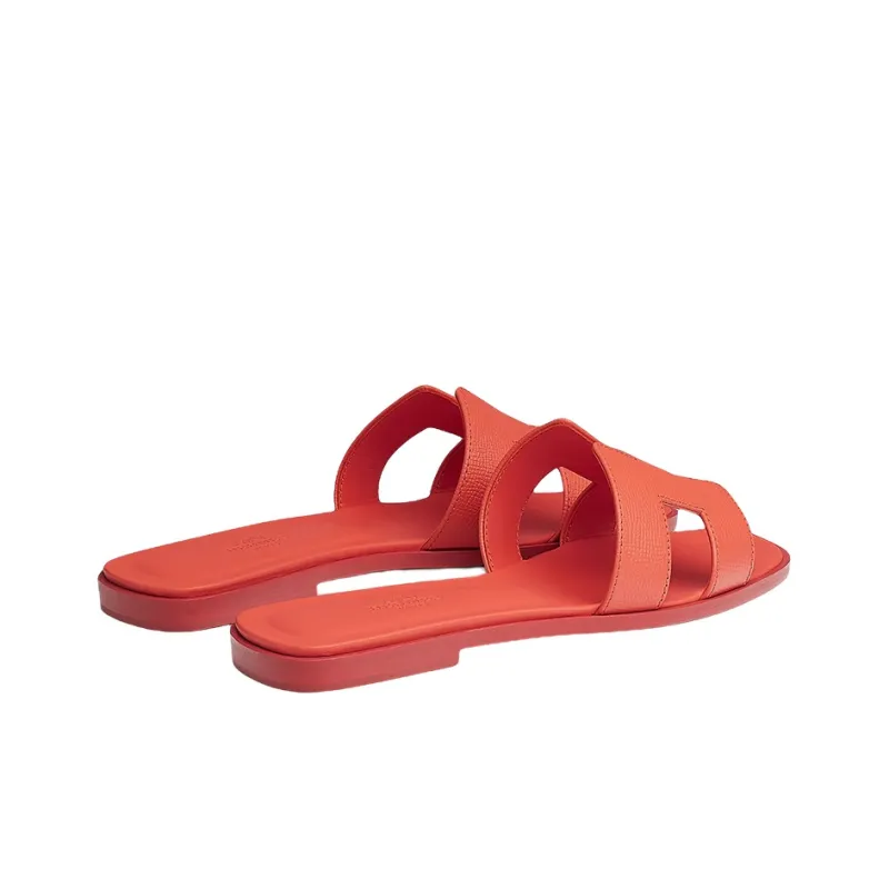 HERMES Oran Stylish Sandal Women's Orange Red-4
