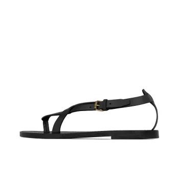 SAINT LAURENT Culver Strap Sandals Women's Black