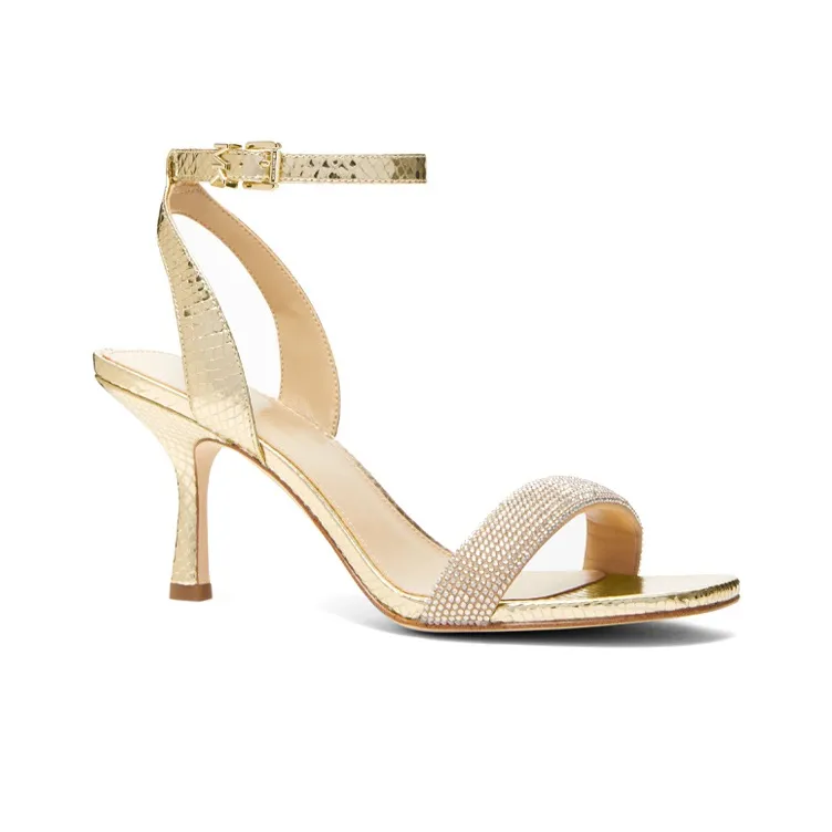 MICHAEL KORS Carrie Crystal-embellished Embossed Sandals Women's-2