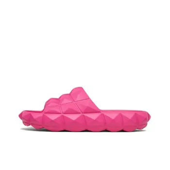 Valentino Roman Stud Turtle Slide Sandal Fuchsia Women's