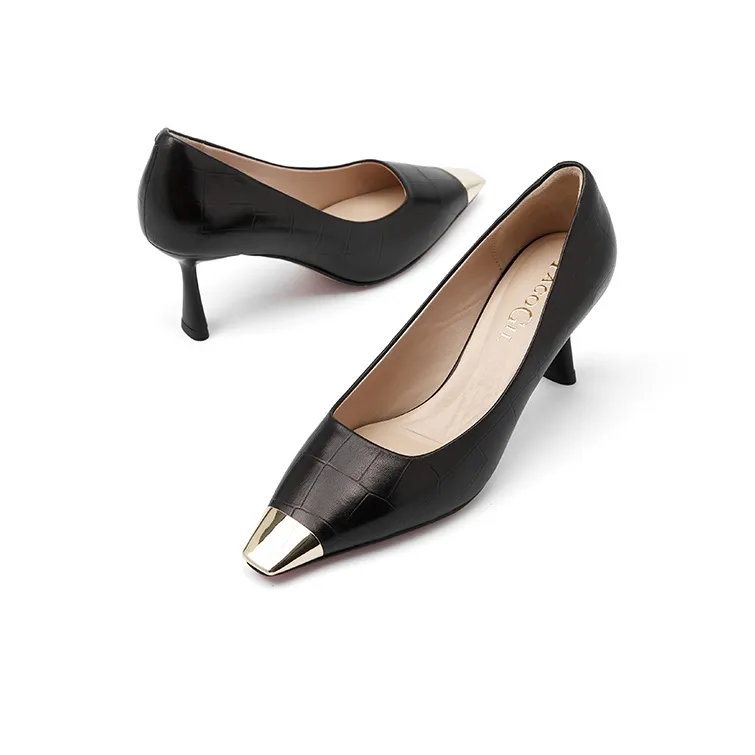 PACO GIL High Heels Women's Low-Top Black-1