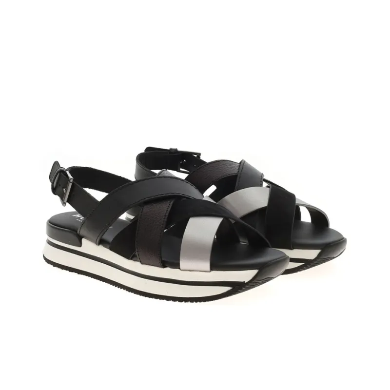 HOGAN H222 Strap Sandals Women's Black-2
