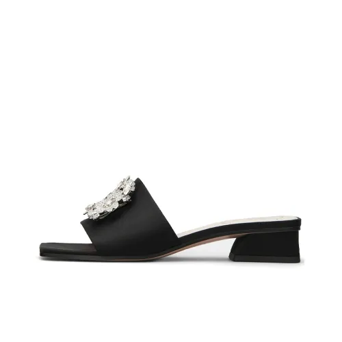 Roger Vivier Abrasion Resistant Slide Slippers Women's Black