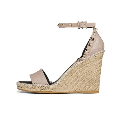 Valentino Garavani Double Rockstud 95mm Wedge Sandals