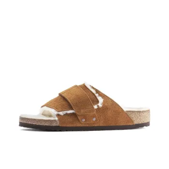 Birkenstock Kyoto Shearling Suede Leather 'Mink'