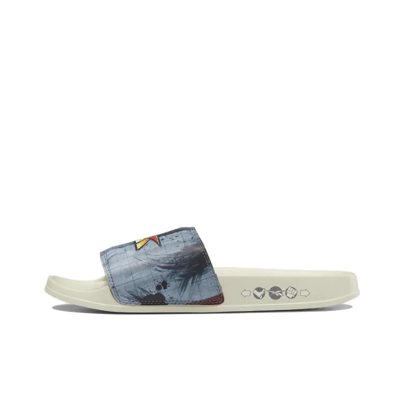Reebok Street Fighter X Classic Slide 'Train Hard Game Hard Foggy Grey'-0
